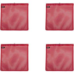 imageMytee Products 13 Pcs Safety Flag with Magnetic Flag Holder Kit  4Pcs Red ampamp 4Pcs Orange PVC Mesh Warning Safety Flag 4 Magnetic Flag Holder ampamp 1 Bag for Trucks TrailersRed