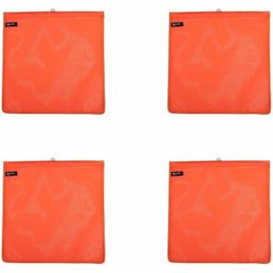 imageMytee Products 13 Pcs Safety Flag with Magnetic Flag Holder Kit  4Pcs Red ampamp 4Pcs Orange PVC Mesh Warning Safety Flag 4 Magnetic Flag Holder ampamp 1 Bag for Trucks TrailersOrange