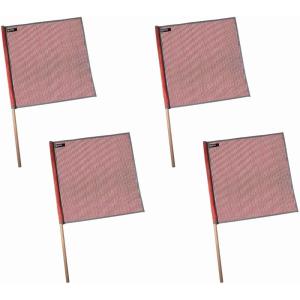 imageMytee Products 15 Pcs Magnetic Oversize Load Sign Kit  2 Mesh Oversized Load Banner 8 Pcs Mesh Warning Flag wWood Dowel ampamp Wire Loop 1 Bag ampamp 4 Magnetic Flag Holder for Construction Pedestrian SignReflective Red