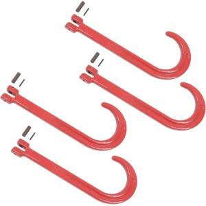 imageMytee Products 15quot Inch J Hook Heavy Duty Grade G80 Tow Axle Strap Wrecker Roll Back Clevis Load Limit 7100 2 Pack4  Pack