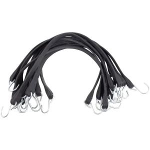 imageMytee Products 15quot Natural Rubber Tarp Bungee Straps Crimped Hooks  50 Pack100  Pack