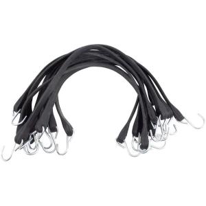 imageMytee Products 15quot Natural Rubber Tarp Bungee Straps Crimped Hooks  50 Pack50  Pack