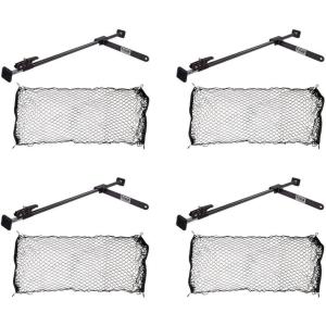 imageMytee Products 2 Pack 40quot70quot Ratcheting Cargo Bar for Pickup Truck Bed with 60quotx24quot Storage Net  Adjustable Load Lock Bars  Truck Bed Cargo Stabilizer Bar for Semi Trailers SUV ampamp Bed Divider4  Pack