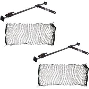 imageMytee Products 2 Pack 40quot70quot Ratcheting Cargo Bar for Pickup Truck Bed with 60quotx24quot Storage Net  Adjustable Load Lock Bars  Truck Bed Cargo Stabilizer Bar for Semi Trailers SUV ampamp Bed Divider2  Pack