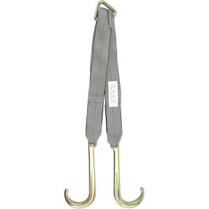 imageMytee Products 2 Pack Tow Straps V Bridle 3quot x 24quot w 15quot Long Shank J Hooks 5400 lbs Working Load  Recovery V Strap for Car Wrecker Rollback Car Hauler Carrier1  Pack