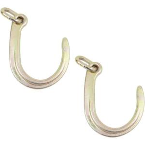 imageMytee Products 2 Pc 8quot Inch Tow Hook Grade 70 G70 J Hook Heavy Duty Towing Wrecker Roll Back Truck2  Pack