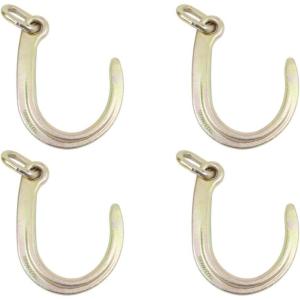 imageMytee Products 2 Pc 8quot Inch Tow Hook Grade 70 G70 J Hook Heavy Duty Towing Wrecker Roll Back Truck4  Pack