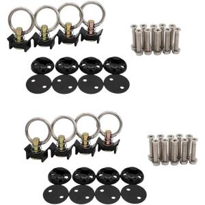 imageMytee Products 22 Pieces Black LTrack Tie Down Kit with 2quot Round Anchor Point for Trucks or Trailers to Tie Down Your Boat UTV ATV Motorcycle Lawnmower2  Pack