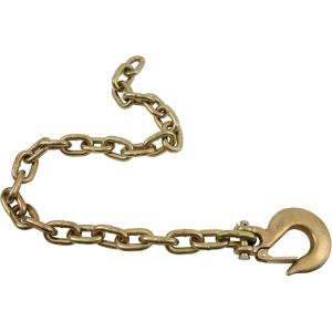 imageMytee Products 38quot x 36quot Grade 70 Trailer Safety Chains wForged Hook ampamp Safety Clip1  Pack