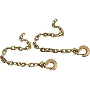 imageMytee Products 38quot x 36quot Grade 70 Trailer Safety Chains wForged Hook ampamp Safety Clip2  Pack