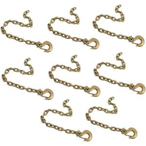 imageMytee Products 38quot x 36quot Grade 70 Trailer Safety Chains wForged Hook ampamp Safety Clip8  Pack