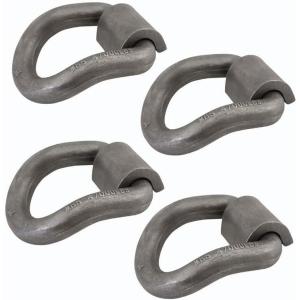 imageMytee Products 4 Pack 1quot Bent Forged DRing wWeld On Clip WLL 15600 lbs4  Pack