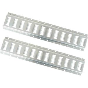 imageMytee Products 4 Pack 5 Ft Horizontal E Track TieDown Rail  Made in USA  Black Powder Coated BoltOn Tie Down Rail for Cargo on Pickups Trucks Trailers VansGalvanized Silver