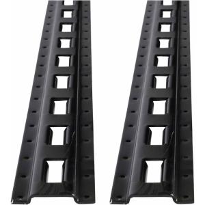 imageMytee Products 4 Pack 5 Vertical ETrack TieDown Rail  Made in USA  Black Powder Coated Steel BoltOn Tie Down Rail for Cargo on Pickups Trucks Trailers VansBlack