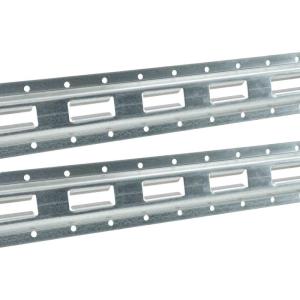 imageMytee Products 4 Pack 5 Vertical ETrack TieDown Rail  Made in USA  Black Powder Coated Steel BoltOn Tie Down Rail for Cargo on Pickups Trucks Trailers VansGalvanized Silver