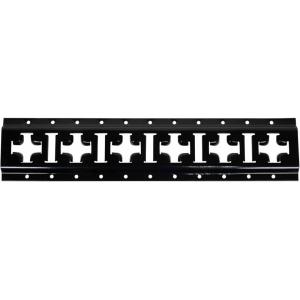 imageMytee Products 4 Pack 5 ft X Track Tie Down Rail ETrack Rail with Horizontal ampamp Vertical Slots Black Powder Coated Finish 12 Gauge Steel  Allows ETrack Straps in Horizontal or Vertical AlignmentBlack Powder Coated
