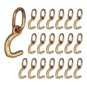imageMytee Products 4 Pack G70 Forged Datsun Mini J Hook with Link for Car Hauling  11000 lbs Breaking Strength  Auto Tie Down Mini J Hook for Car Hauler Wrecker ampamp Towing Trucks20  Pack