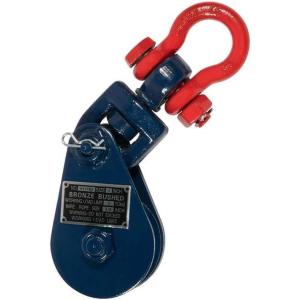 imageMytee Products 4 Ton Snatch Block with Shackle for 12quot Wire Rope  412quot Sheave Tree Sling ampamp Tow Wrecker  Heavy Duty Pulley Block for Towing Lifting Rigging Use1  Pack