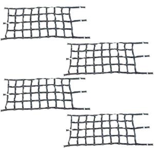 imageMytee Products 42quotx82quot Heavy Duty Cargo Net for Pickup Truck with Ratchets ampamp ETrack Fittings8quot by 8quot Holes Truck Bed Cargo Netting for Enclosed Trailers  E Track Accessories4  Pack