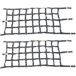 imageMytee Products 42quotx82quot Heavy Duty Cargo Net for Pickup Truck with Ratchets ampamp ETrack Fittings8quot by 8quot Holes Truck Bed Cargo Netting for Enclosed Trailers  E Track Accessories2  Pack