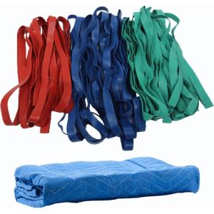 imageMytee Products 48 Pack Large Rubber Moving Bands  Includes 48 Mover Rubber Bands Set of 12 pcs Each 25quot 30quot 36quot and 42quot for Moving Pallets Blankets Packing Boxes FurnitureKit 40 Pcs