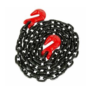 imageMytee Products 516quot10 G80 Black Transport Binder Chain wClevis Grab Hooks for Towing  16000 lbs Breaking Strength Heavy Duty Safety Tow Chain for Lifting  Tie Down Binding Equipment1  Pack