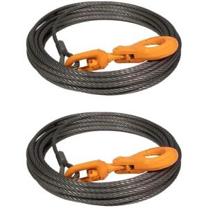 imageMytee Products 716quot x 75 Winch Cable Rope Wrecker Tow Truck Rollback  Steel Core 18100 lbs Breaking Strength2  Pack