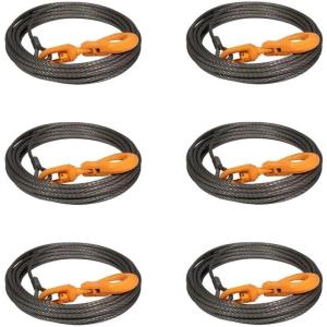 imageMytee Products 716quot x 75 Winch Cable Rope Wrecker Tow Truck Rollback  Steel Core 18100 lbs Breaking Strength6  Pack