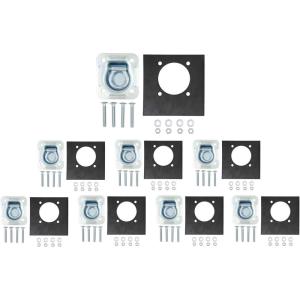 imageMytee Products 8 Pack  Recessed Plate DRing 6000 lbs Capacity TieDown for Flatbed Enclosed Trailers Pickup Trucks8  Pack