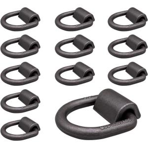 imageMytee Products 8 Pack 58quot Heavy Duty WeldOn Forged D Ring 18900 Lbs12  Pack