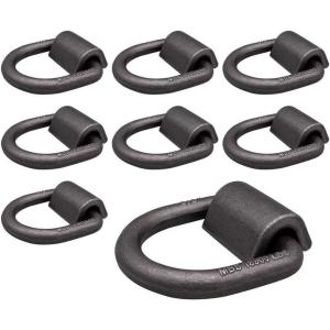 imageMytee Products 8 Pack 58quot Heavy Duty WeldOn Forged D Ring 18900 Lbs8  Pack