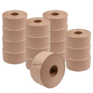 imageMytee Products 8 Rolls 275quot x450 Water Activated Tape  Reinforced Gummed Tape for Package  Strong Adhesive ampamp Holding Power Kraft Paper16Rolls