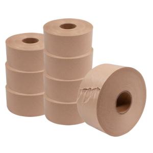 imageMytee Products 8 Rolls 275quot x450 Water Activated Tape  Reinforced Gummed Tape for Package  Strong Adhesive ampamp Holding Power Kraft Paper8Rolls