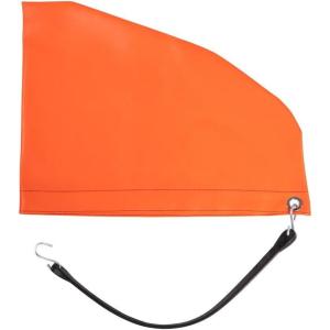 imageMytee Products Orange 7quot Turbo Saver Exhaust Cover ampamp 21quot Rubber Snap Tie wHook  Weather Resistant PVC Turbo Cover to Protect Equipment at High Speeds ampamp Excessive Airflow During Transport12 Inch