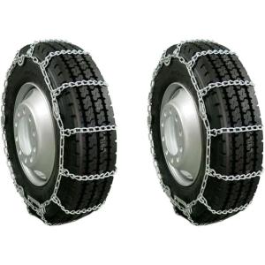 imageMytee Products Set of 2 225quot Twist Link Snow Tire Chain for Semi Trucks  Emergency Tire Traction Grip Chains  Snow Blower Single Wheel Chains for Commercial Trucks SUVs Pickups Auto TracSingle Tire 175 Inch