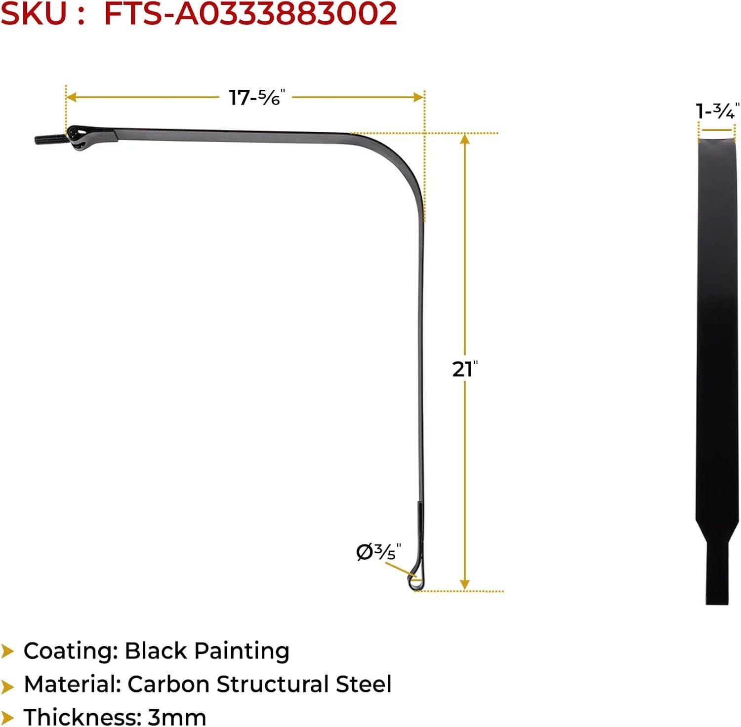 imageMytee Products Fuel Tank Support Strap w Step Bracket for Freightliner A0333883005 A0333883005  Corrosion Resistant Steel Fuel Tank StrapFreightliner A0333883002