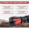 imageMytee Products 1quot x30 Kinetic Recovery Rope wVelcro Strap ampamp Tote Bag  33900 LBS Red ampamp Black  Heavy Duty Kinetic Energy Tow Rope  Offroad Snatch Strap for Truck SUV UTV ATV Car Tractor1 x 20