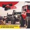 imageMytee Products 1quot x30 Kinetic Recovery Rope wVelcro Strap ampamp Tote Bag  33900 LBS Red ampamp Black  Heavy Duty Kinetic Energy Tow Rope  Offroad Snatch Strap for Truck SUV UTV ATV Car Tractor114 x 30