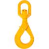 imageMytee Products 2 Pack 38 Self Locking Swivel Hook Grade 807100 LBS Working Load Limit 32 Ton  Yellow Painted Forged Steel Swivel Lifting Hook38