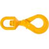 imageMytee Products 2 Pack 38 Self Locking Swivel Hook Grade 807100 LBS Working Load Limit 32 Ton  Yellow Painted Forged Steel Swivel Lifting Hook38