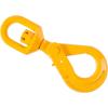 imageMytee Products 2 Pack 38 Self Locking Swivel Hook Grade 807100 LBS Working Load Limit 32 Ton  Yellow Painted Forged Steel Swivel Lifting Hook38