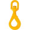imageMytee Products 2 Pack 38 Self Locking Swivel Hook Grade 807100 LBS Working Load Limit 32 Ton  Yellow Painted Forged Steel Swivel Lifting Hook38