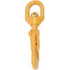 imageMytee Products 2 Pack 38 Self Locking Swivel Hook Grade 807100 LBS Working Load Limit 32 Ton  Yellow Painted Forged Steel Swivel Lifting Hook516
