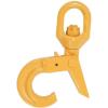 imageMytee Products 2 Pack 38 Self Locking Swivel Hook Grade 807100 LBS Working Load Limit 32 Ton  Yellow Painted Forged Steel Swivel Lifting Hook516