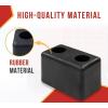 imageMytee Products 2 Pack 6x312x312 Rubber Dock Bumper with 2 Holes  Impact Resistant Molded Rectangular Rubber Bumper for Semi Truck Flatbed Trailer Boat Docks Marinas ampamp Parking Spots6 x 312 x 312