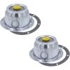 imageMytee Products 2 Pack Aluminum Trailer Hub Cap with Gasket ampamp Rubber Vent Plugs Compatible with Freightliner MT45 20106 Holes Hub Cap for Trailer Axle Replaces 3435111 SCR3435111 STM34351112  Pack