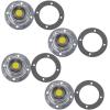 imageMytee Products 2 Pack Aluminum Trailer Hub Cap with Gasket ampamp Rubber Vent Plugs Compatible with Freightliner MT45 20106 Holes Hub Cap for Trailer Axle Replaces 3435111 SCR3435111 STM34351114  Pack