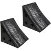 imageMytee Products 2 Pack Polyurethane Small Wheel Chock WMounting Holes for RVs Semi Trucks ampamp Trailers  40 Ton Load Capacity Heavy Duty Wheel Chocks for 3218quotTire Compatibility 11quot x8x8Black Small