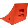 imageMytee Products 2 Pack Polyurethane Small Wheel Chock WMounting Holes for RVs Semi Trucks ampamp Trailers  40 Ton Load Capacity Heavy Duty Wheel Chocks for 3218quotTire Compatibility 11quot x8x8Orange Large