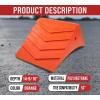 imageMytee Products 2 Pack Polyurethane Small Wheel Chock WMounting Holes for RVs Semi Trucks ampamp Trailers  40 Ton Load Capacity Heavy Duty Wheel Chocks for 3218quotTire Compatibility 11quot x8x8Orange Large